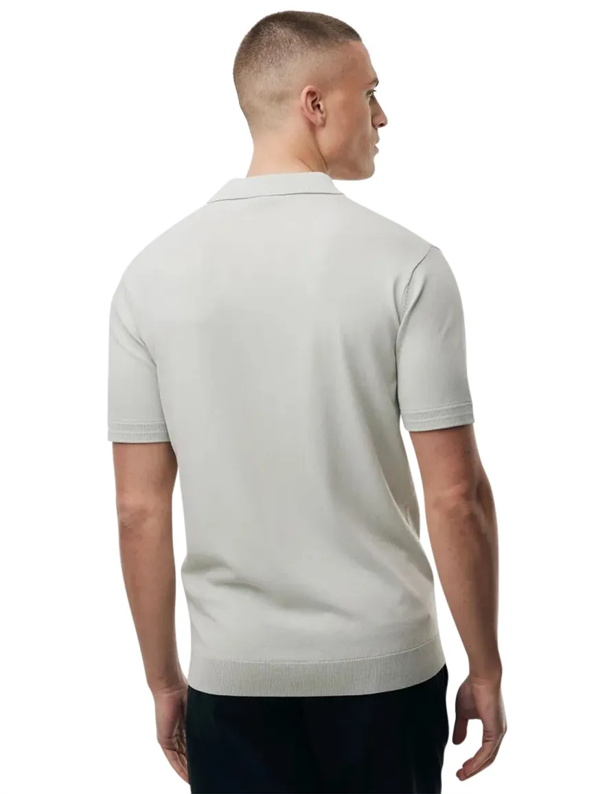 Beige poloshirt Genti 2 knoops normale fit