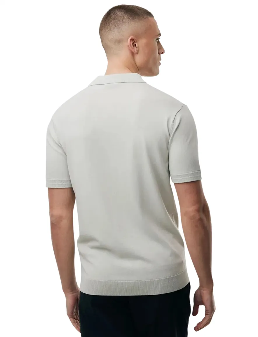 Beige poloshirt Genti 2 knoops normale fit