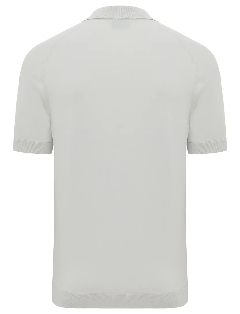 Poloshirt met rits Genti lichtblauw normale fit