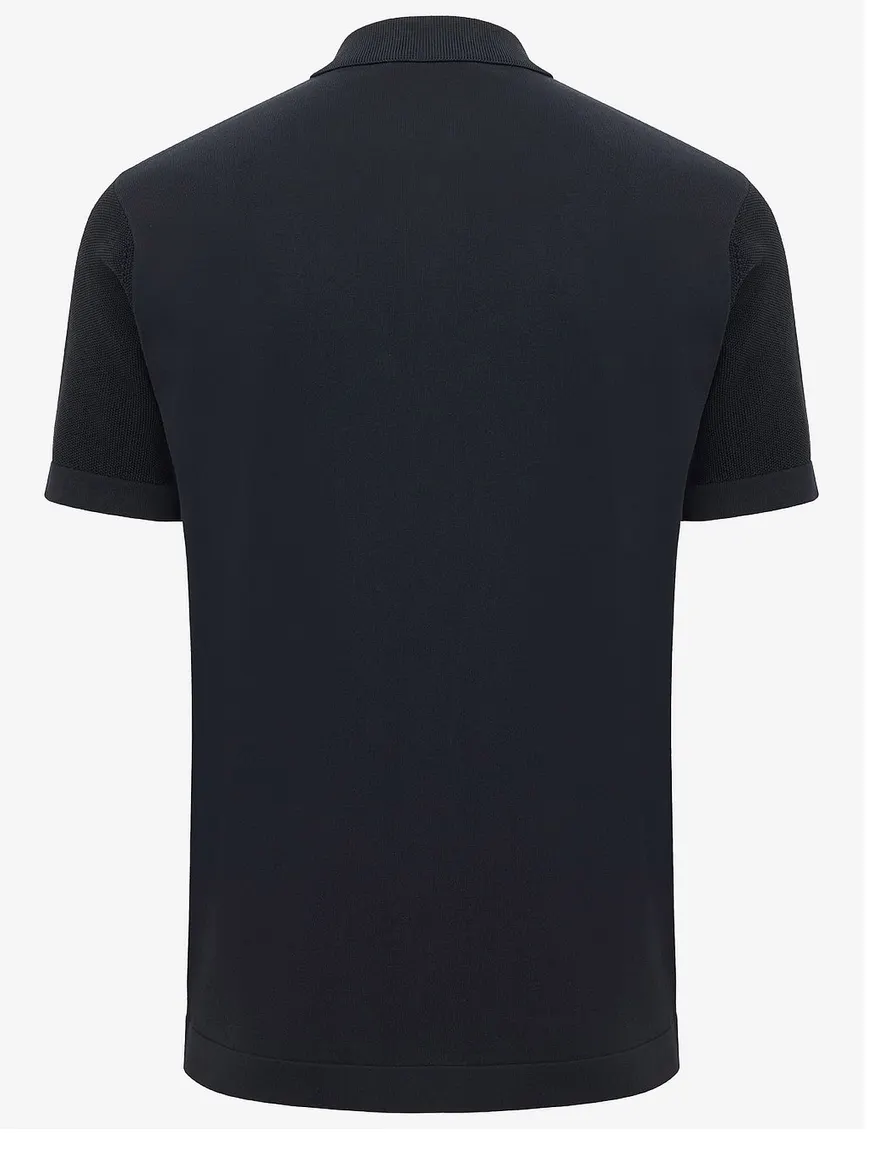 Genti overhemd korte mouw donkerblauw