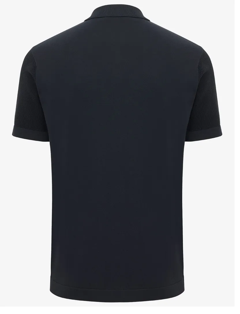 Overhemd Genti navy structuur normale fit