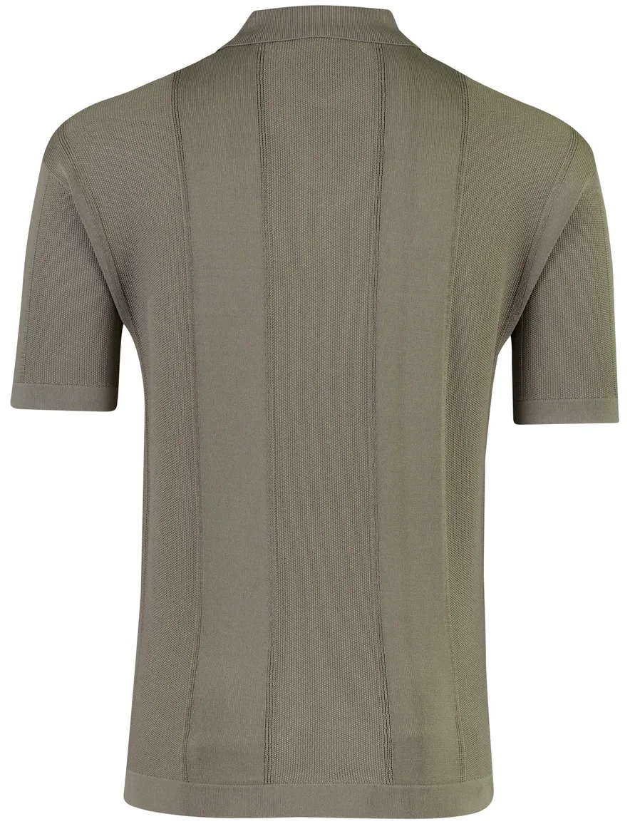 Genti polo bruin v hals viscose
