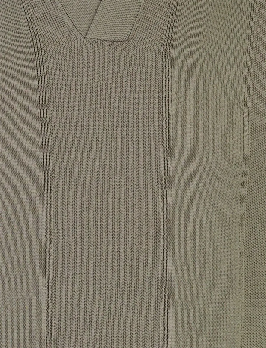 Genti polo bruin v hals viscose