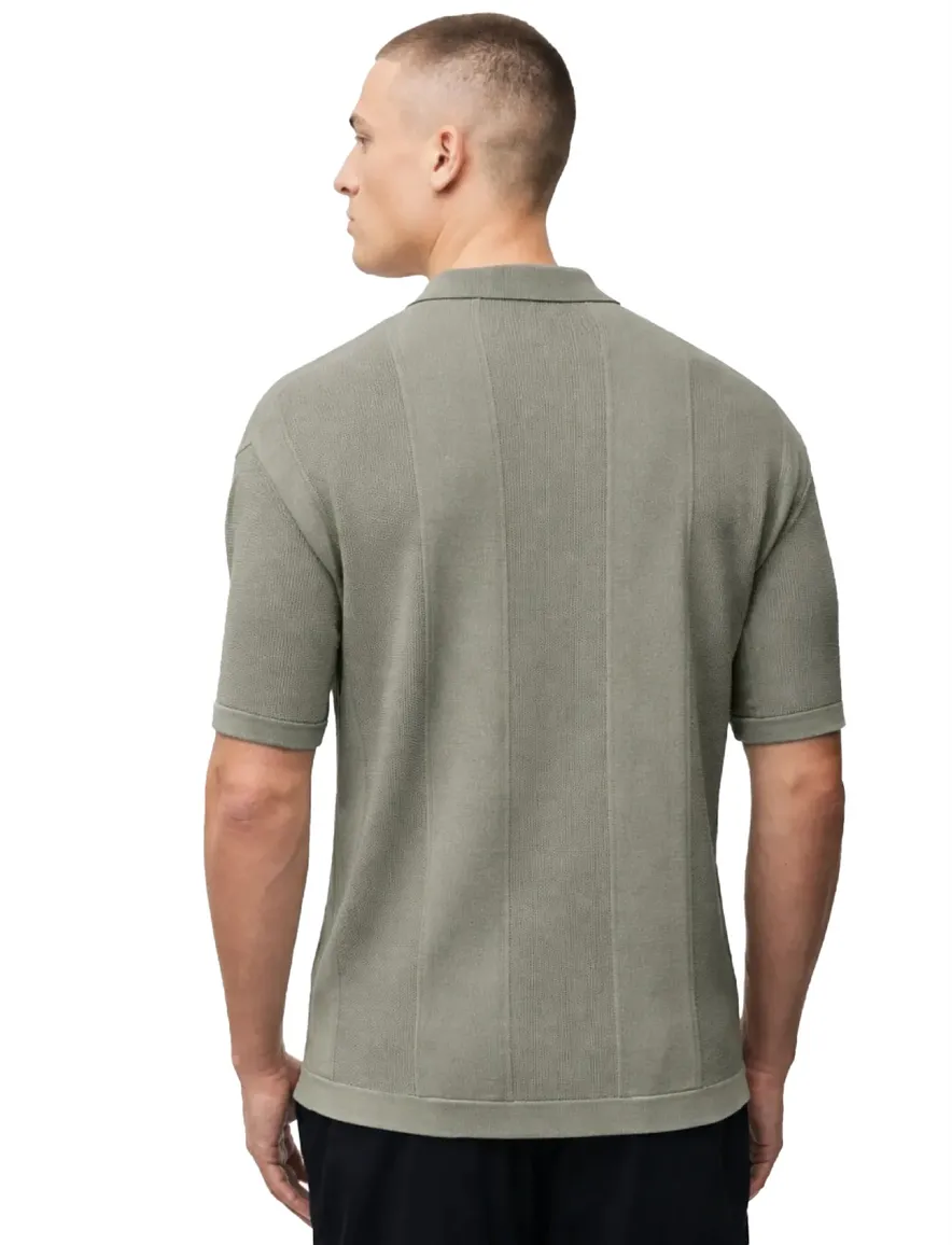 Genti polo bruin v hals viscose