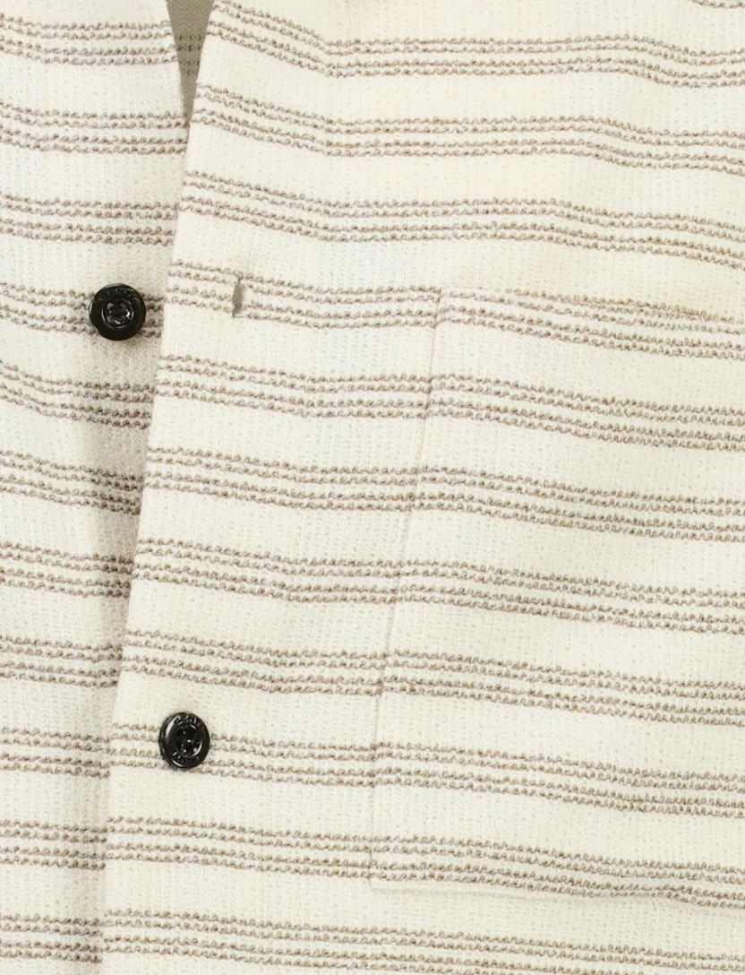 Poloshirt doorknoops beige strepen Genit normale fit