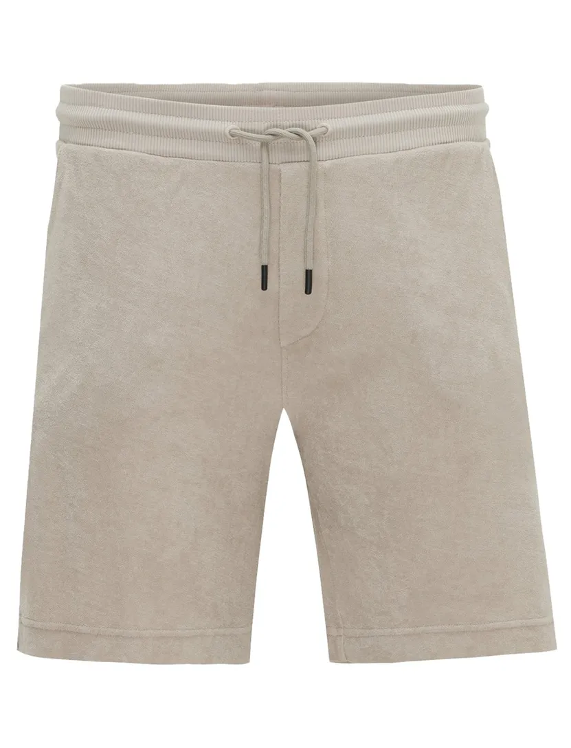 Genti korte joggingsbroek beige effen