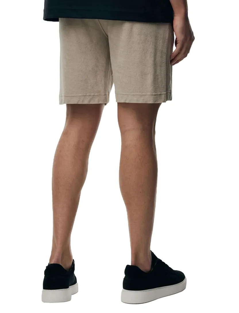 Genti korte joggingsbroek beige effen
