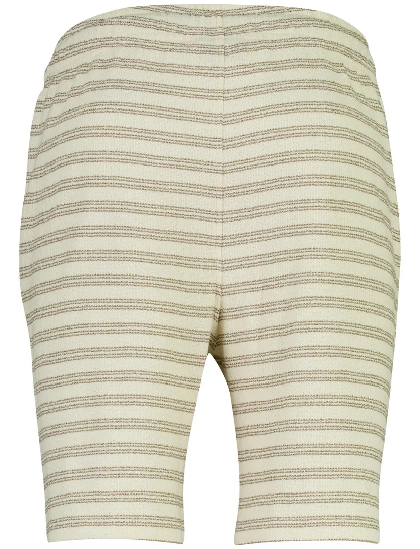 bermuda Genti normale fit beige streepjes structuur normale fit