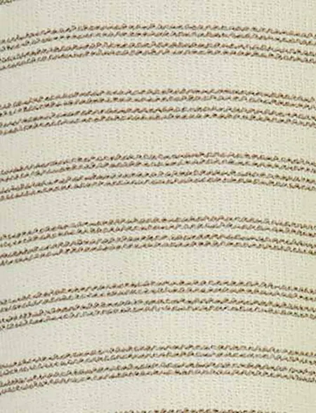 Genti Bermuda beige strepen structuur