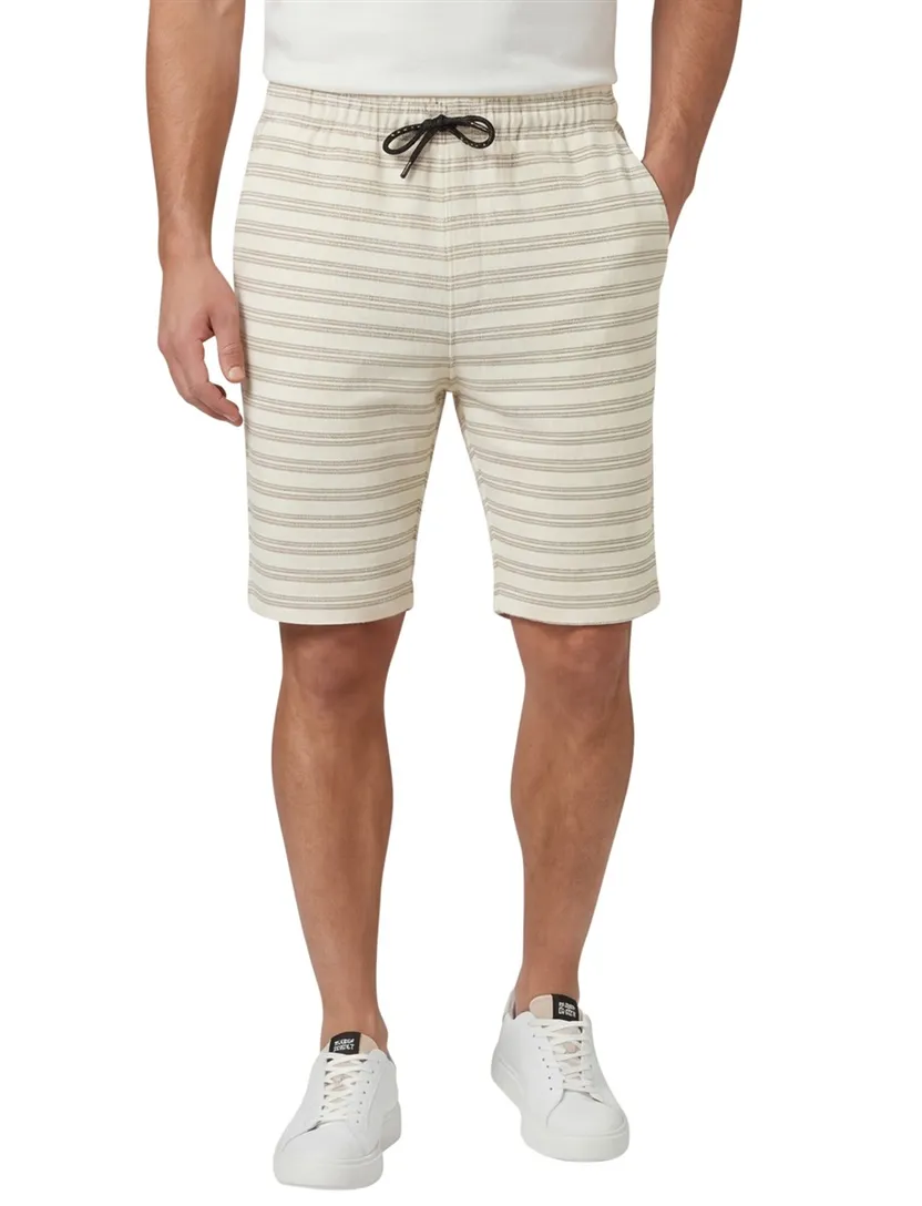bermuda Genti normale fit beige streepjes structuur normale fit