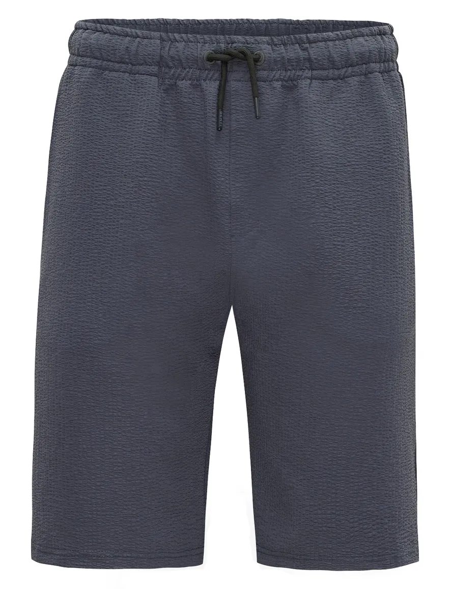 Genti korte broek donkerblauw structuur