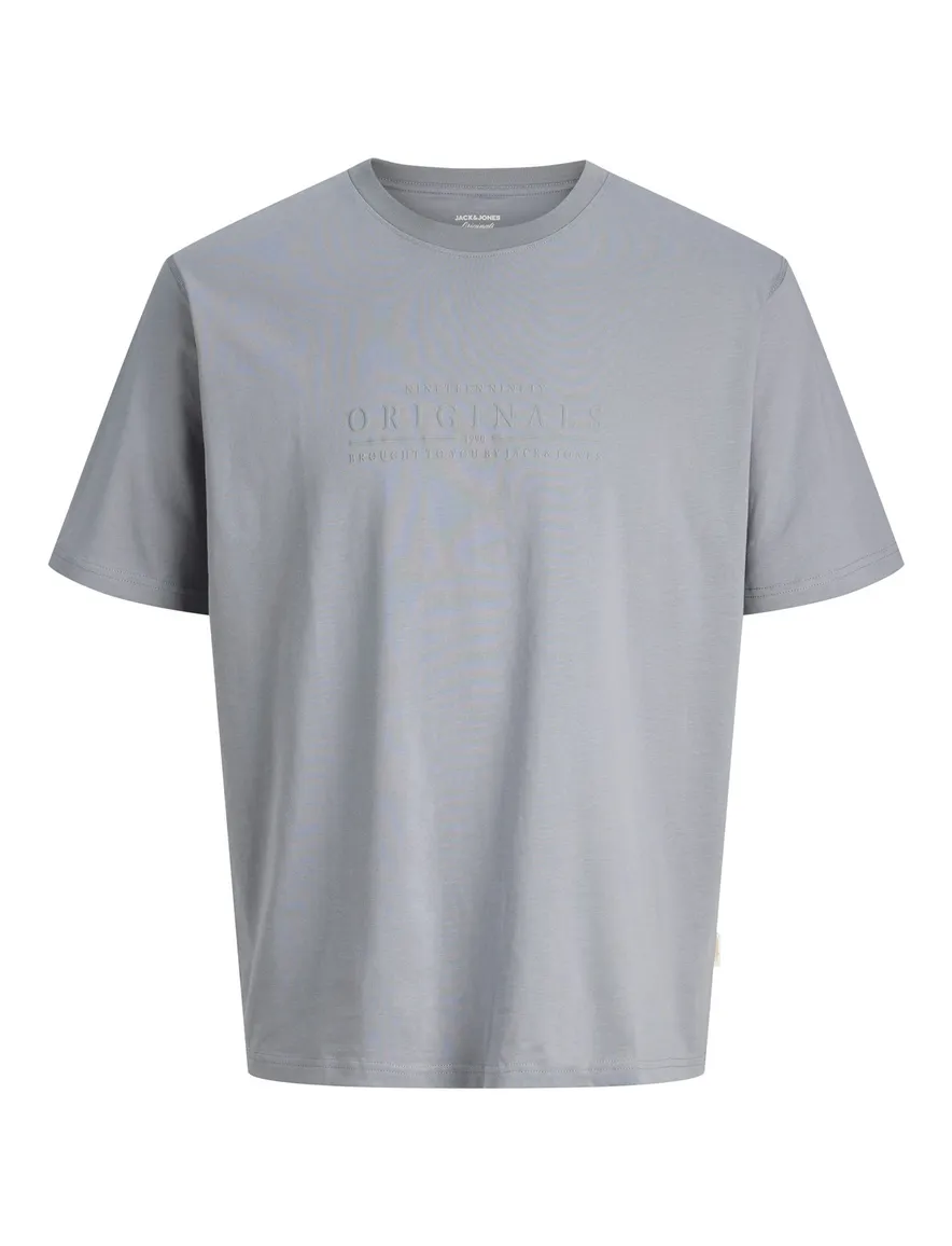 Jack & Jones T-shirts lichtblauw korte mouw met tekst