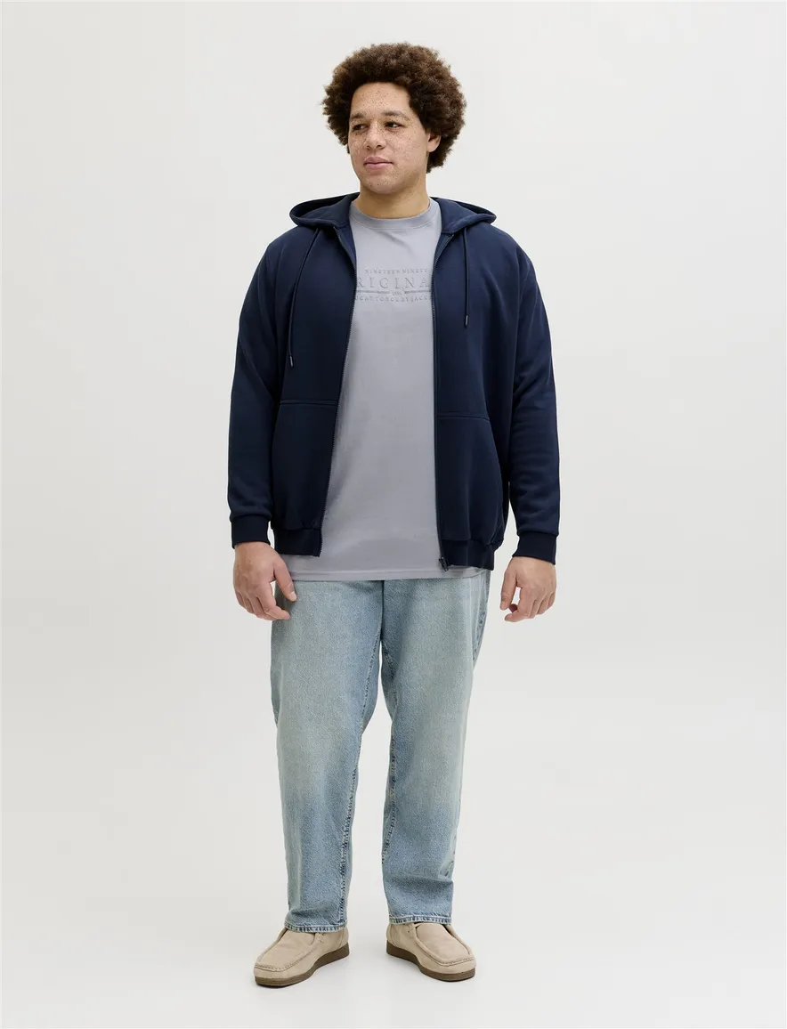 Jack & Jones T-shirts lichtblauw korte mouw met tekst
