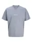 Jack & Jones polo navy lila met witte tekst