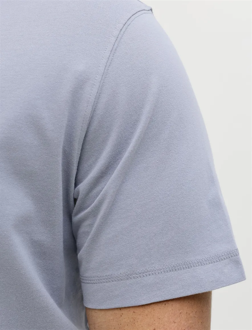 Jack & Jones polo navy lila met witte tekst