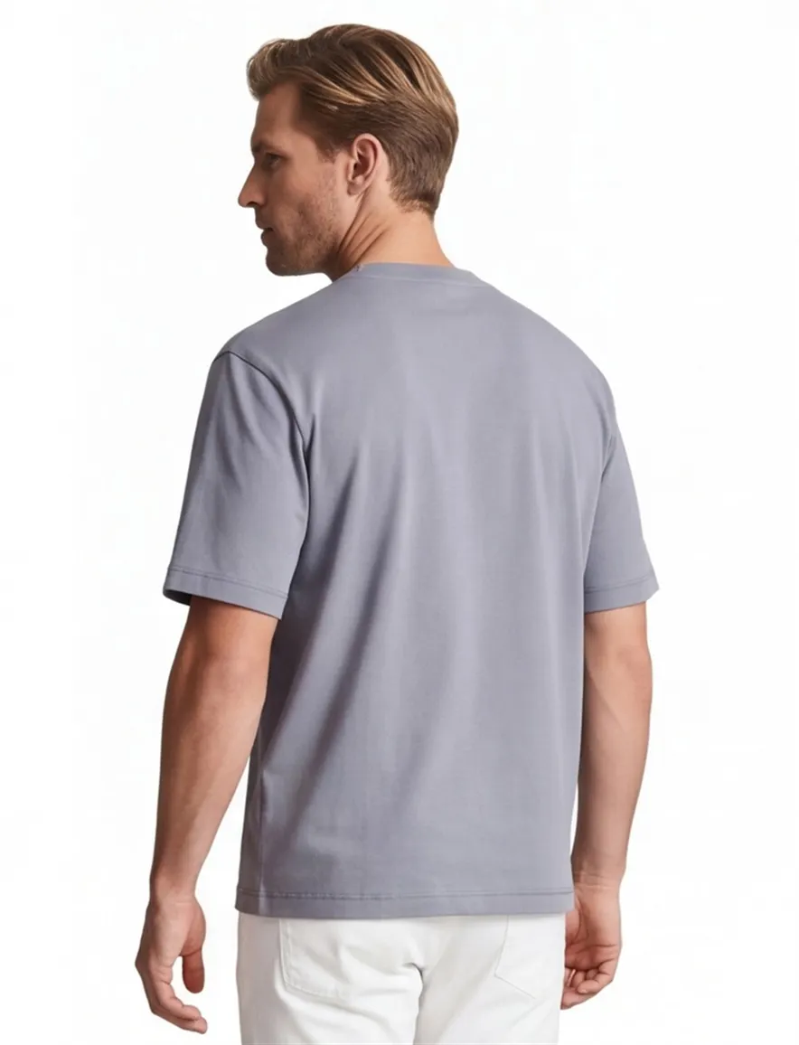 Jack & Jones polo navy lila met witte tekst