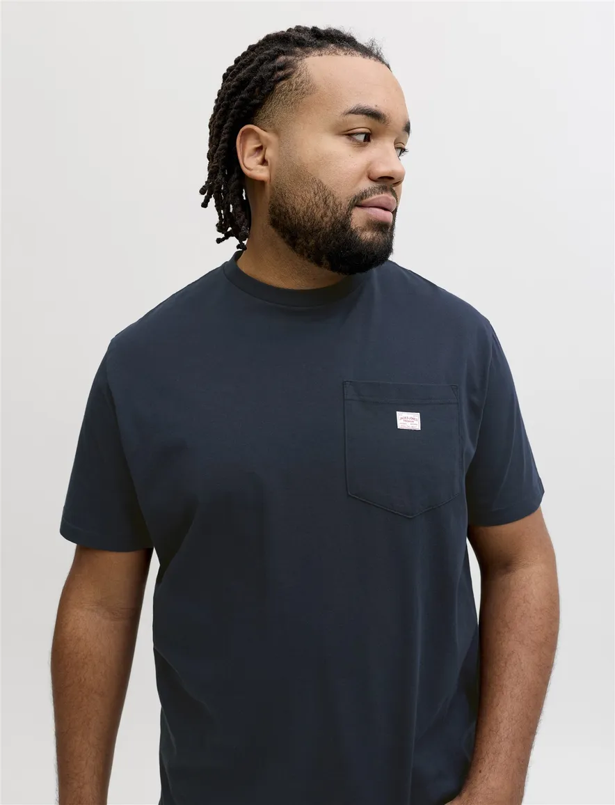 Jack & Jones T-shirts navy met borstzak
