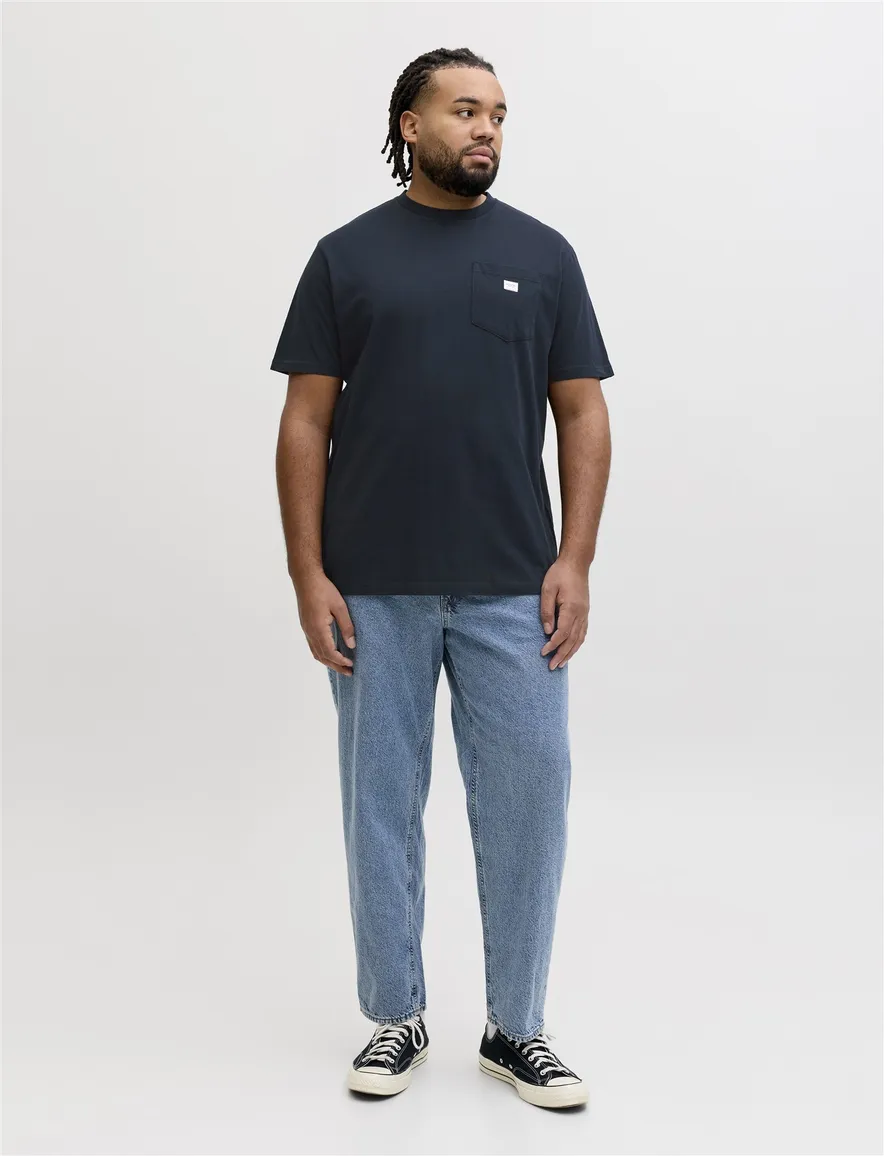 Jack & Jones T-shirts navy met borstzak