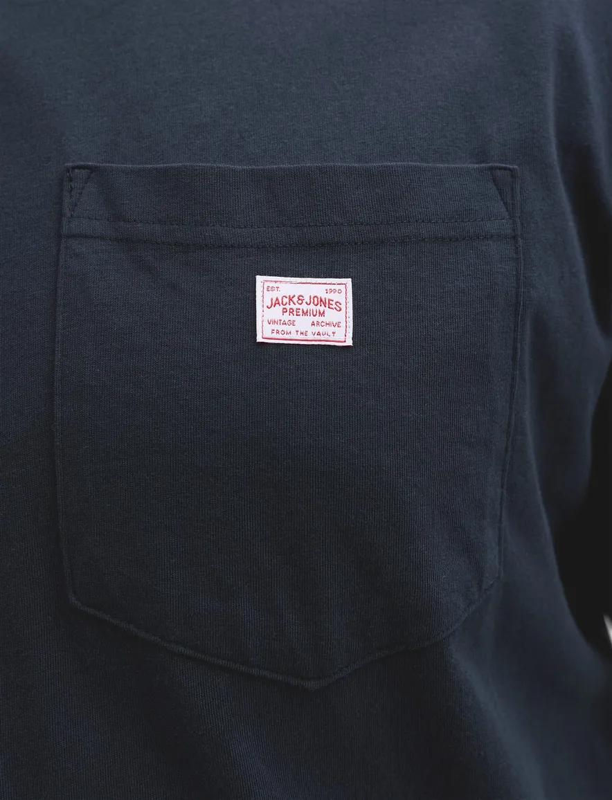 Jack & Jones T-shirts navy met borstzak