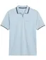Jack & Jones Plus Size polo met rits lichtblauw