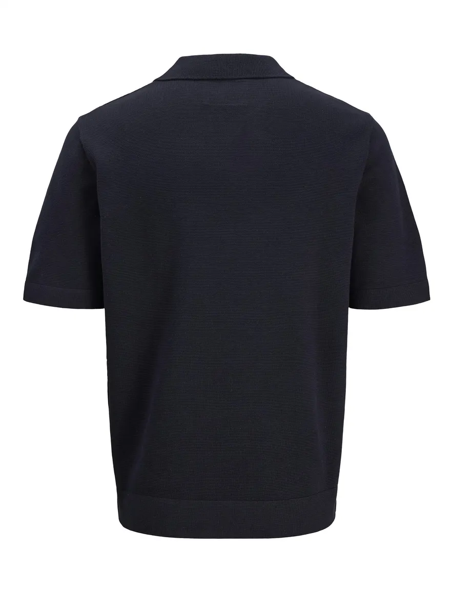 Jack & Jones polo met v-hals donkerblauw