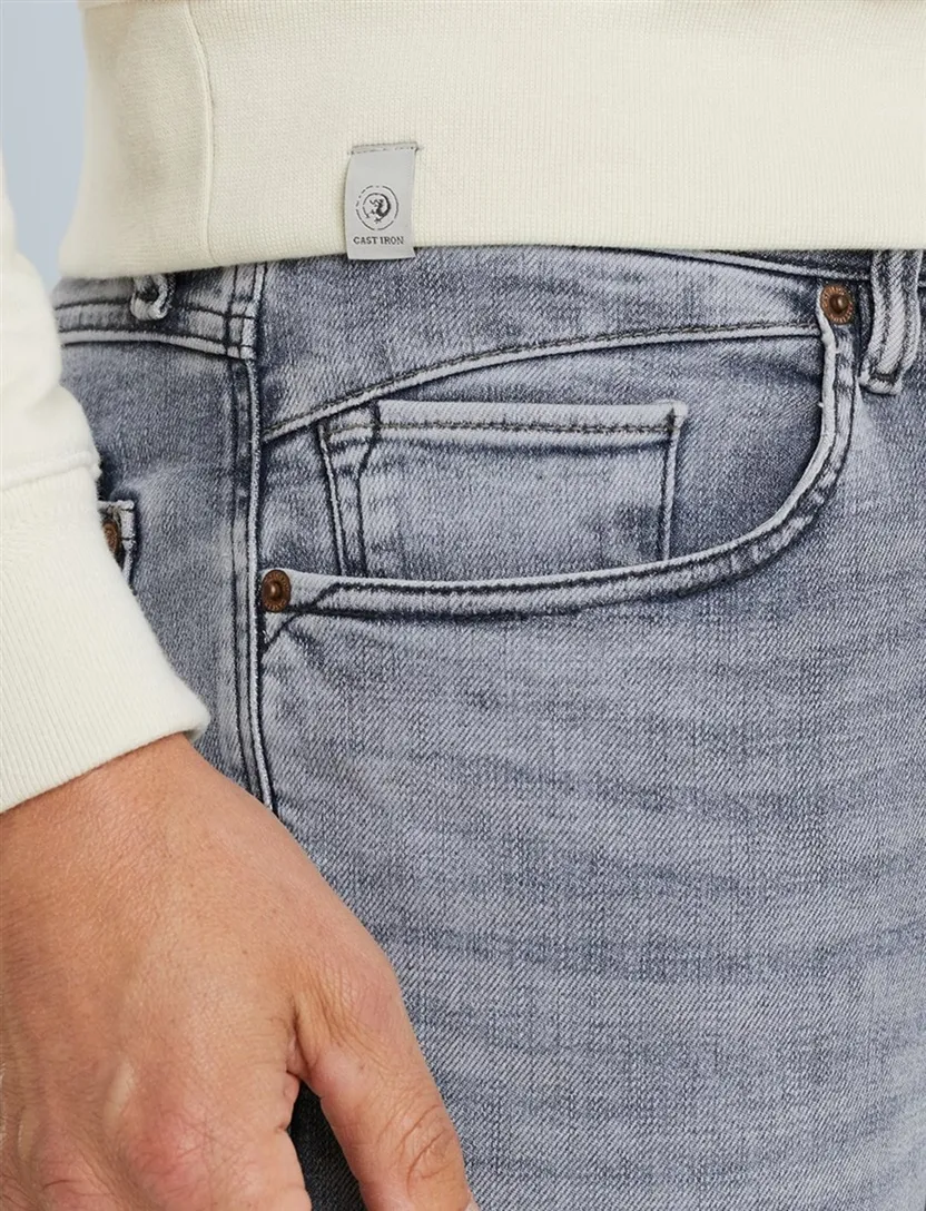 Grijze jeans Cast Iron Shiftback tapered fit
