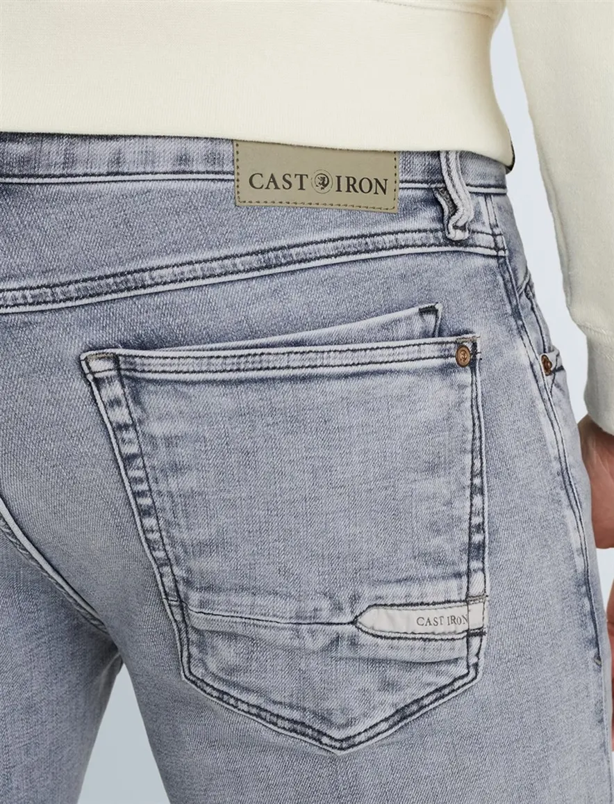 Cast Iron Shiftback jeans grijs tapered fit