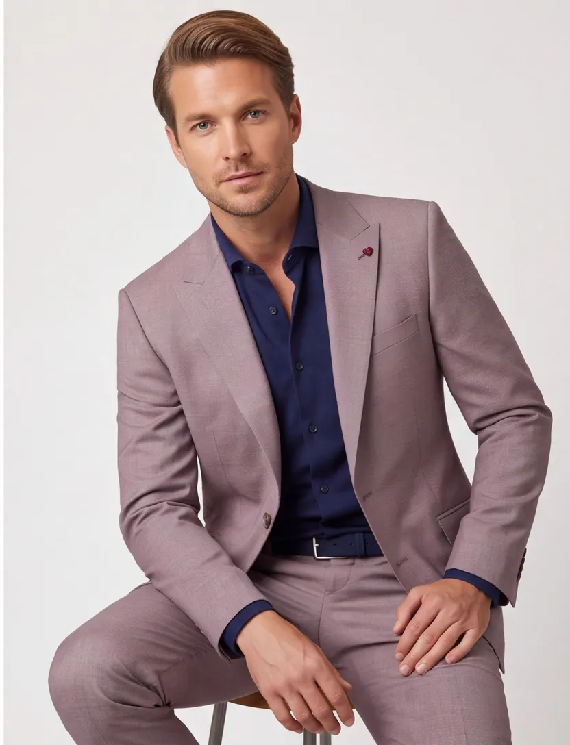 Colbert Roy Robson roze gemeleerd wol