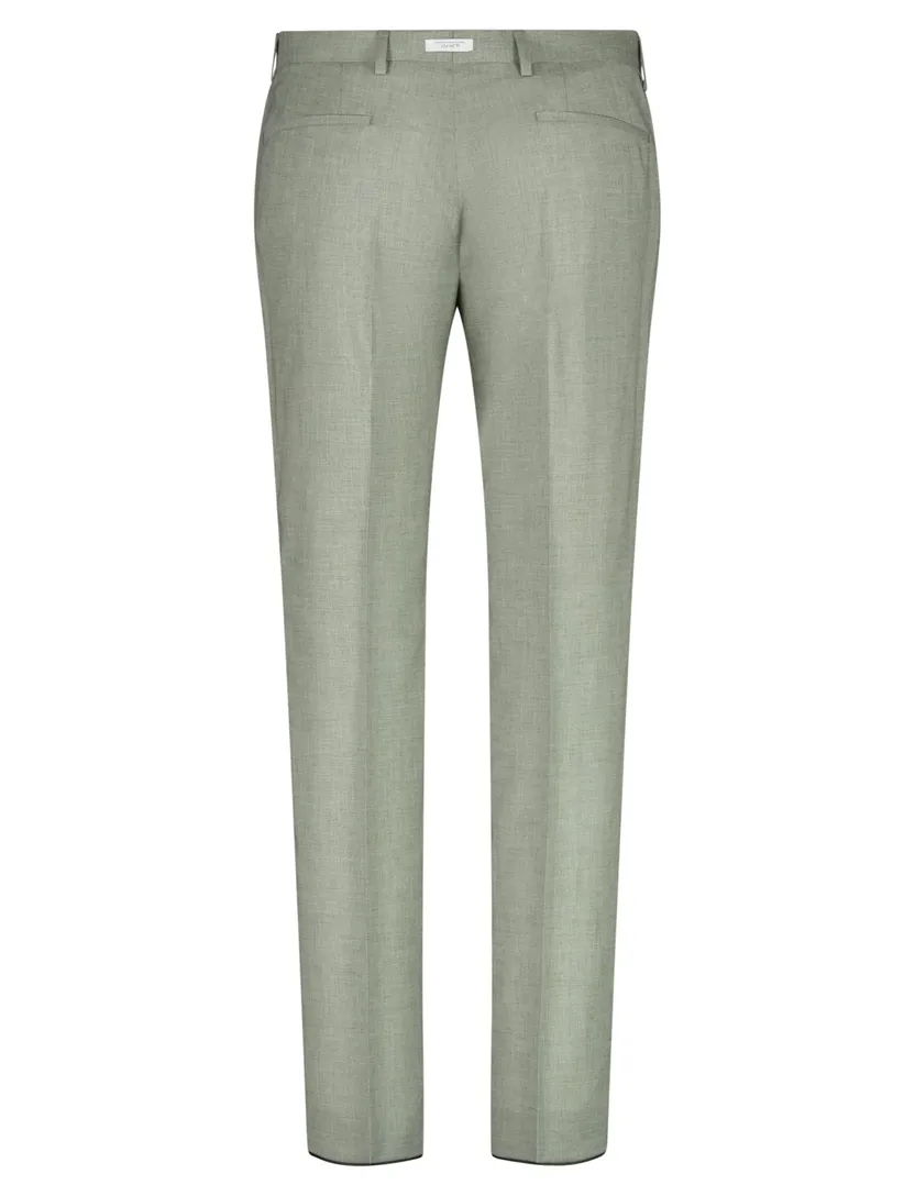 Pantalon Roy Robson groen slim fit bandplooi Mix & Match