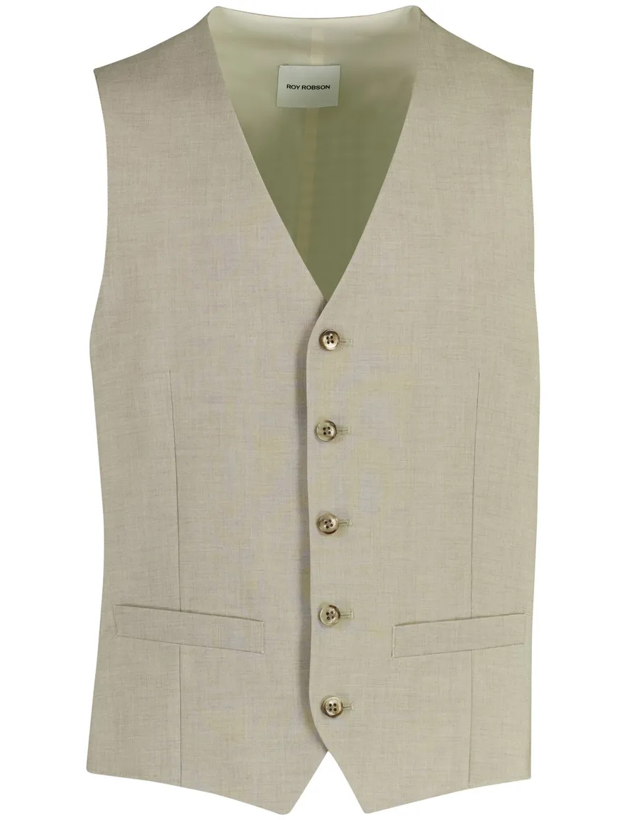 Roy Robson Gilet beige wol