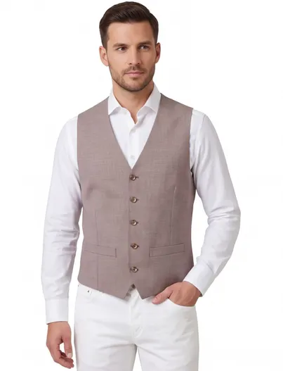 Roy Robson Roze gilet Roy Robson gemeleerd