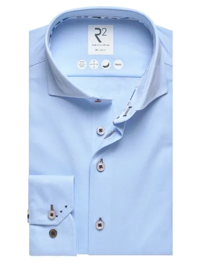 R2 R2 overhemd lichtblauw Modern Fit