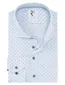 R2 Modern Fit overhemd lichtblauw geometrische print