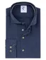 Overhemd R2 Amsterdam donkerblauw linnen wide spread