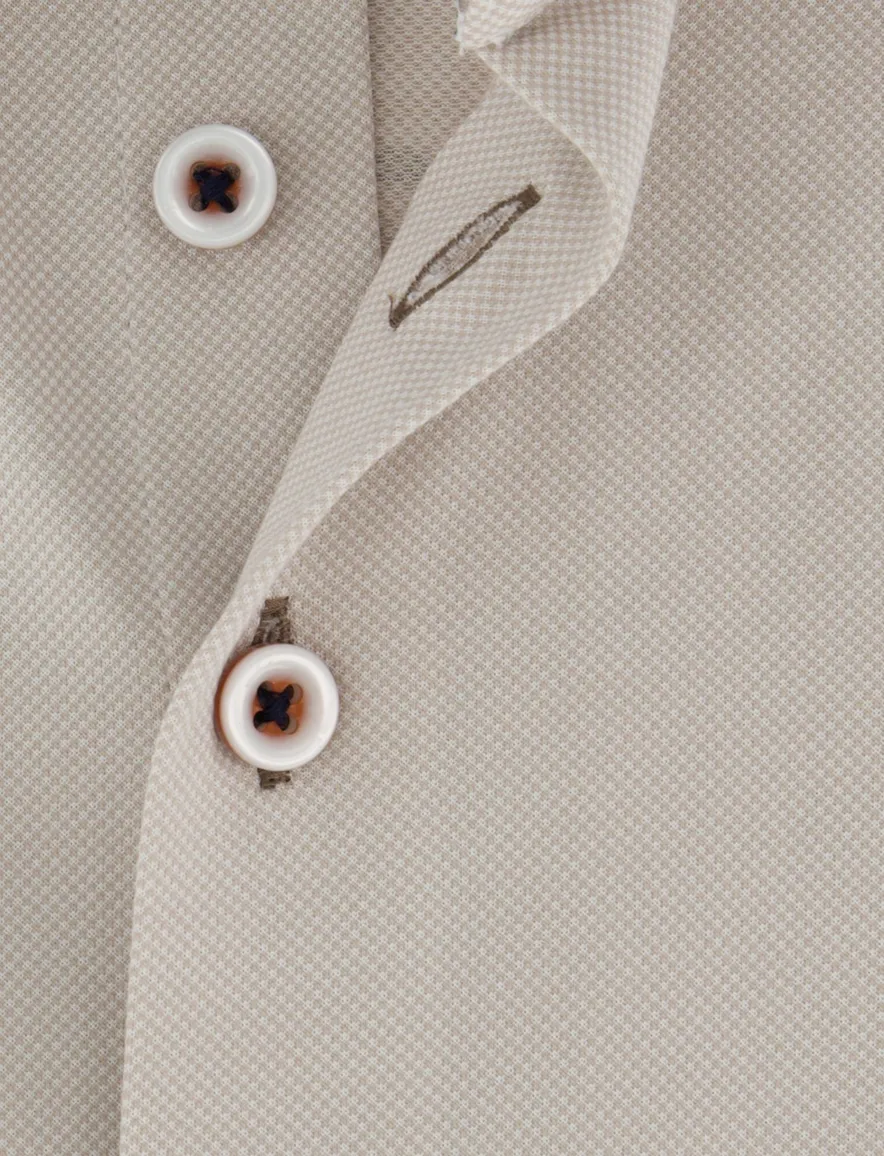 R2 overhemd mouwlengte 7 beige