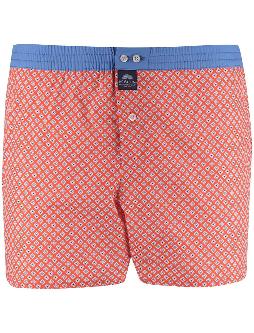 Mc Alson Boxershort print oranje katoen