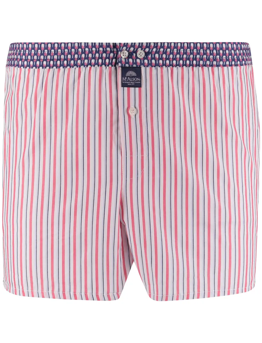 Mc Alson Boxershort wit roze gestreept
