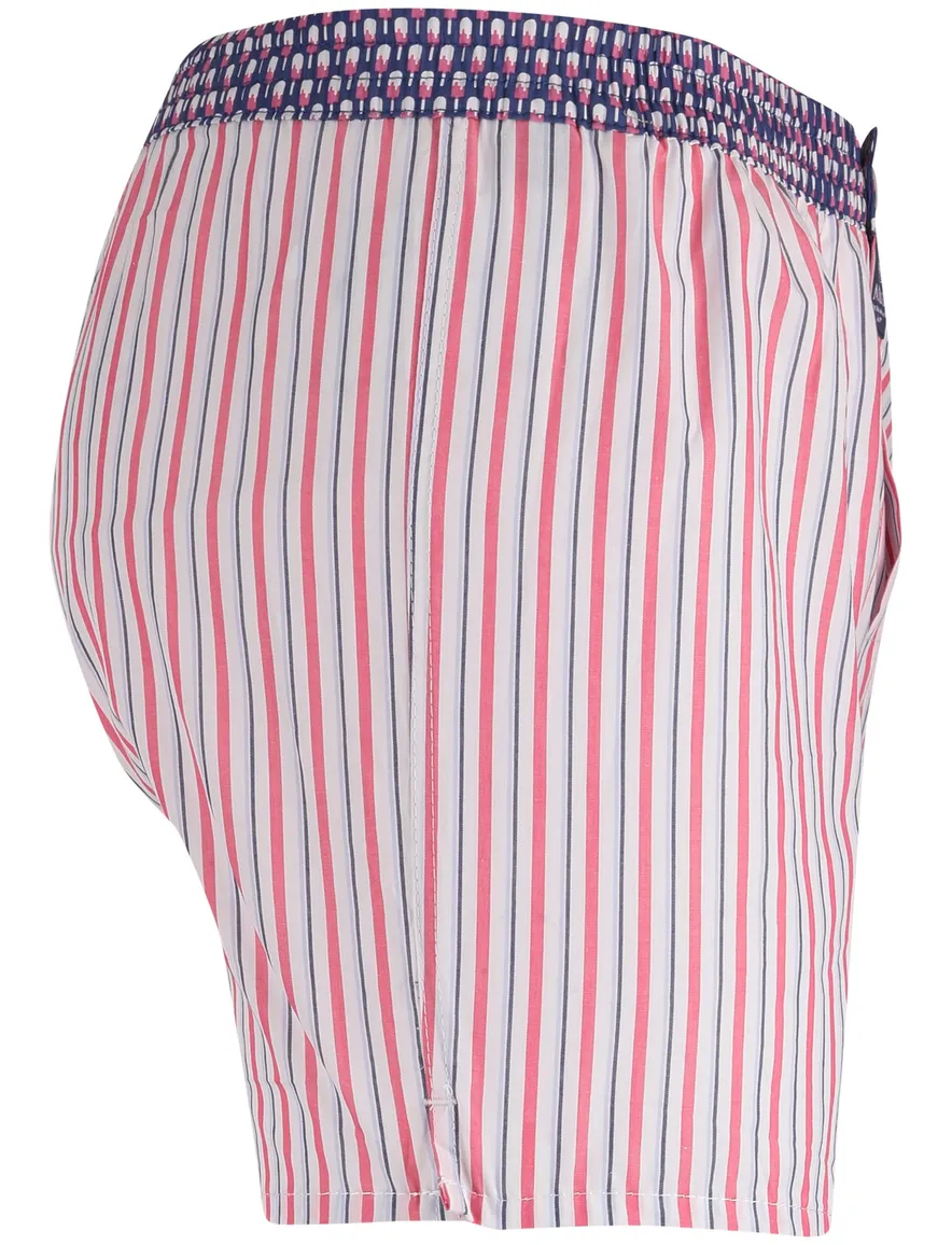 Mc Alson Boxershort wit roze gestreept