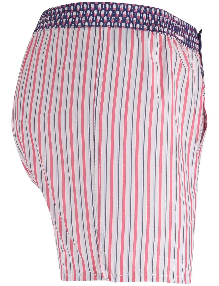 Mc Alson Boxershort wit roze gestreept