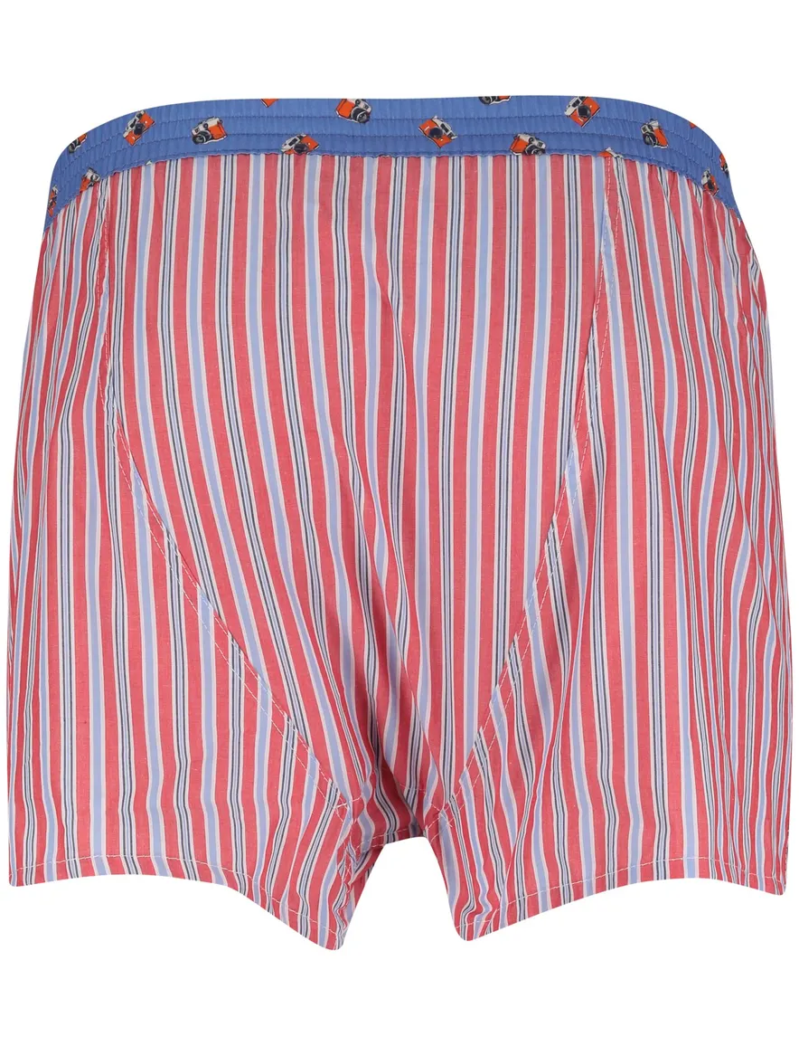 Rode boxershort gestreept print op band Mc Alson