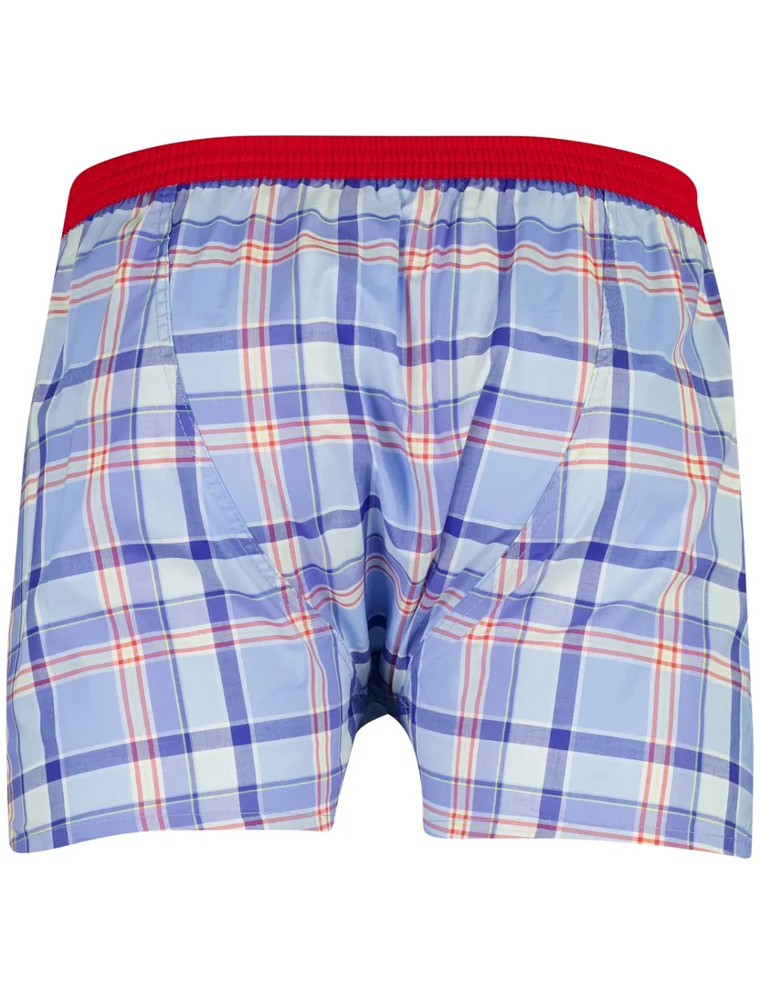 Mc Alson boxershort blauw geruit 100% katoen