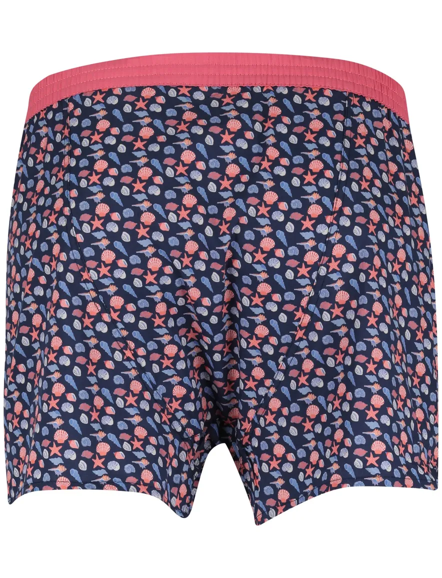 Mc Alson Boxershort navy roze schelpen 100% katoen