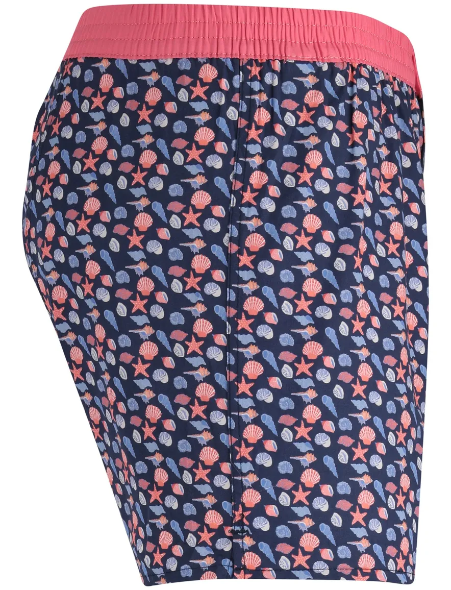 Mc Alson Boxershort navy roze schelpen 100% katoen