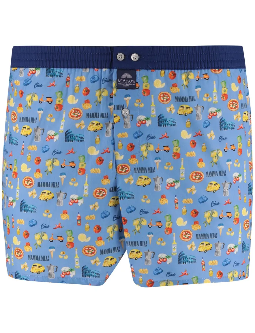 Mc Alson Boxershort blauw italiaanse print