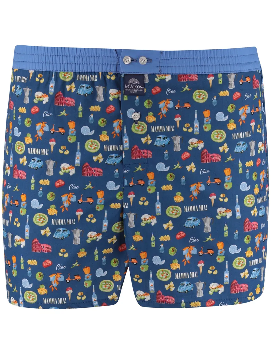 Mc Alson boxershort donkerblauw geprint