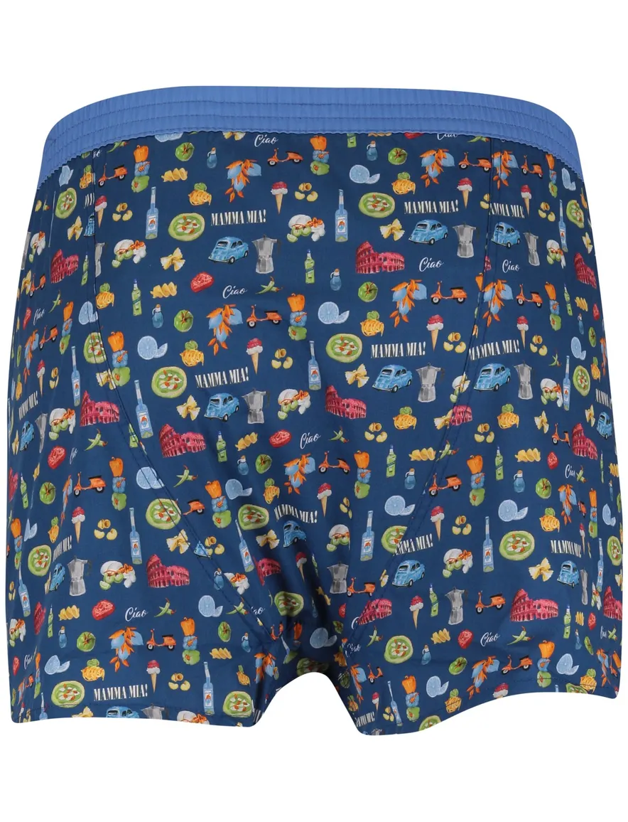Mc Alson Boxershort donkerblauw italiaanse print