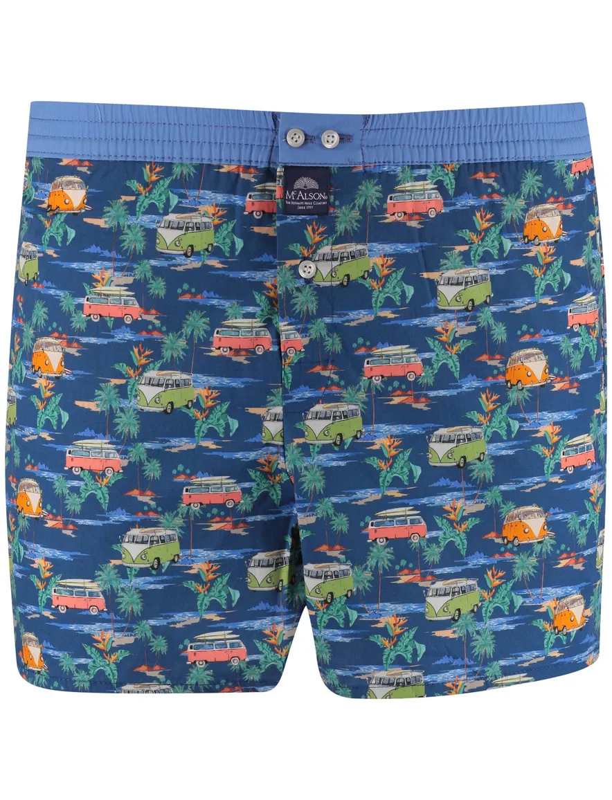 Mc Alson Boxershort auto print donkerblauw