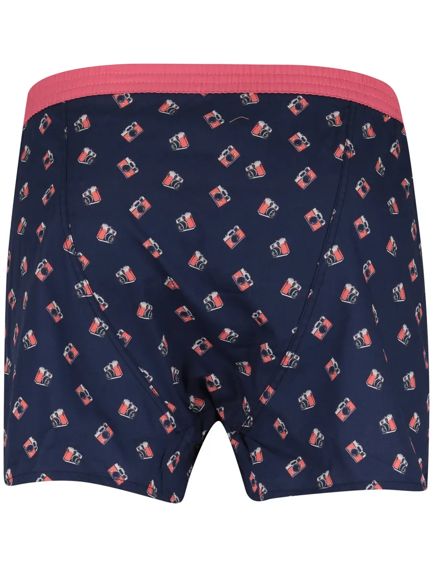 Mc Alson Boxershort fotocamera print donkerblauw