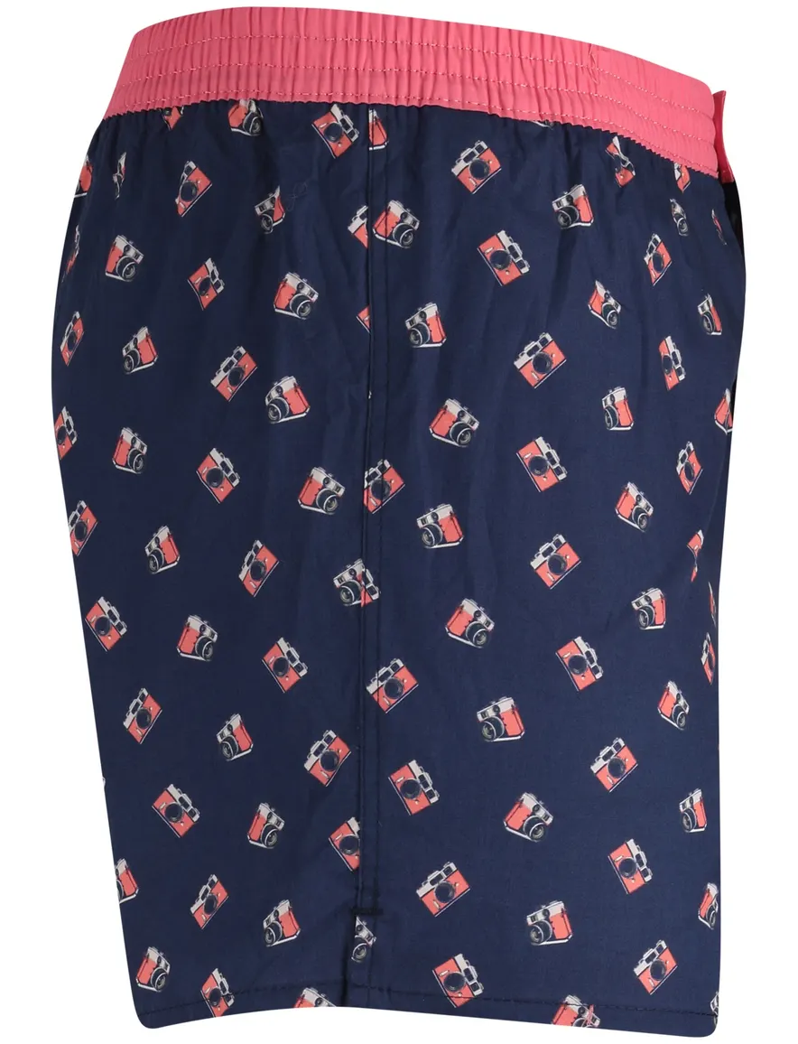 Mc Alson Boxershort fotocamera print donkerblauw