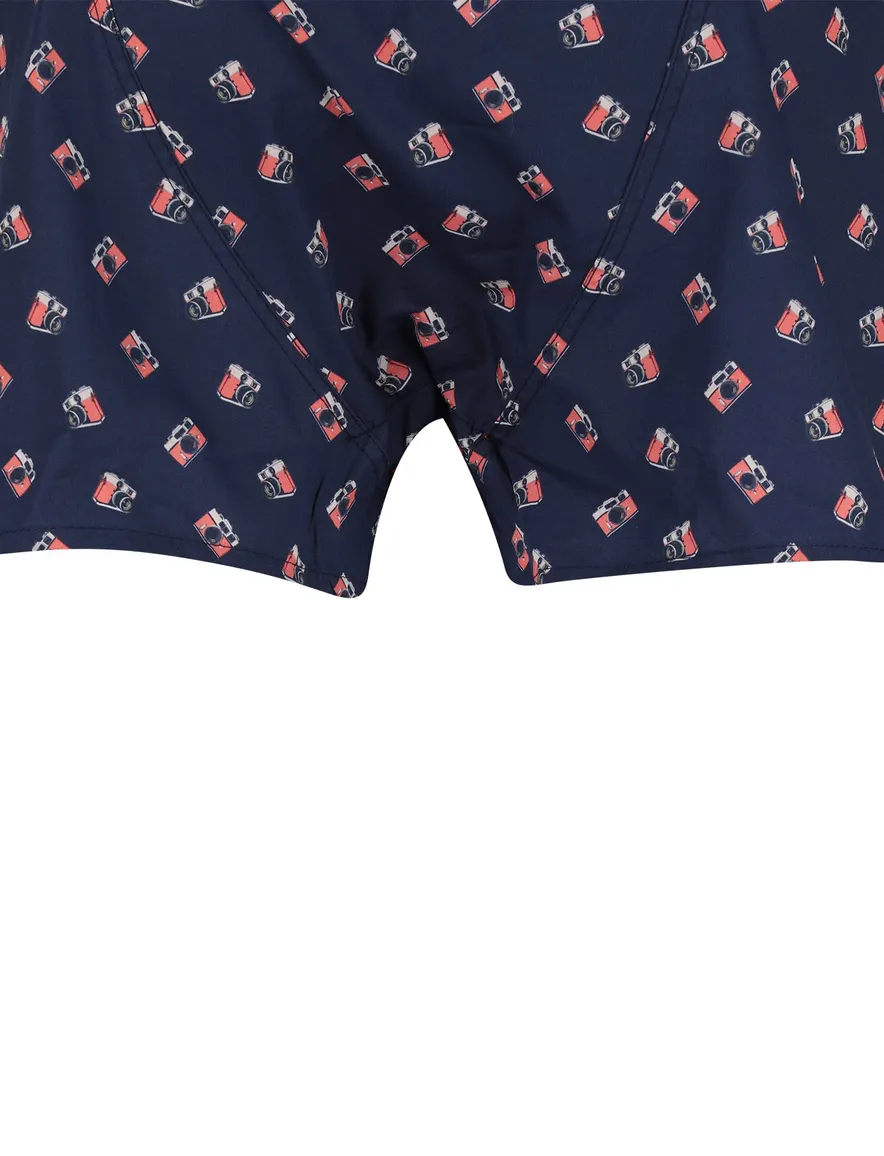 Mc Alson Boxershort fotocamera print donkerblauw